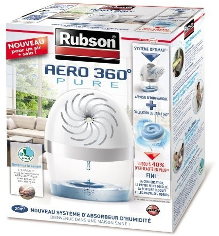 Rubson AERO 360° Pure Absorbeur d'humidité + 1 recharge neutre de