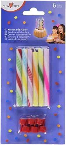 Susy Card Bougies d'anniversaire en cire lisse