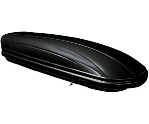VDP Dachbox schwarz matt MAA320M günstiger Auto Dachkoffer 320 Liter abschließbar Alu-Relingträger Dachgepäckträger für aufliegende Reling im Set für Mitsubishi Outlander ab 12