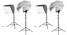Somikon Höhenverstellbare Softbox mit Reflektorschirm