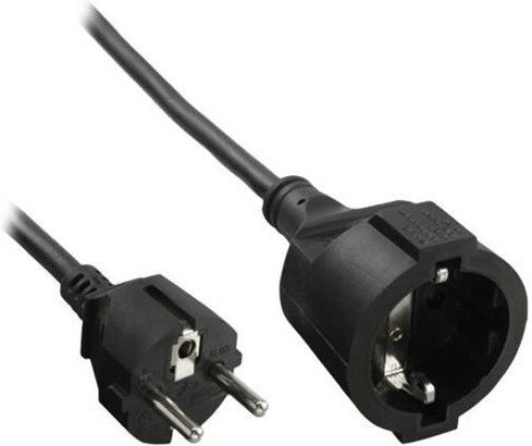 InLine Rallonge schuko 2 m noir