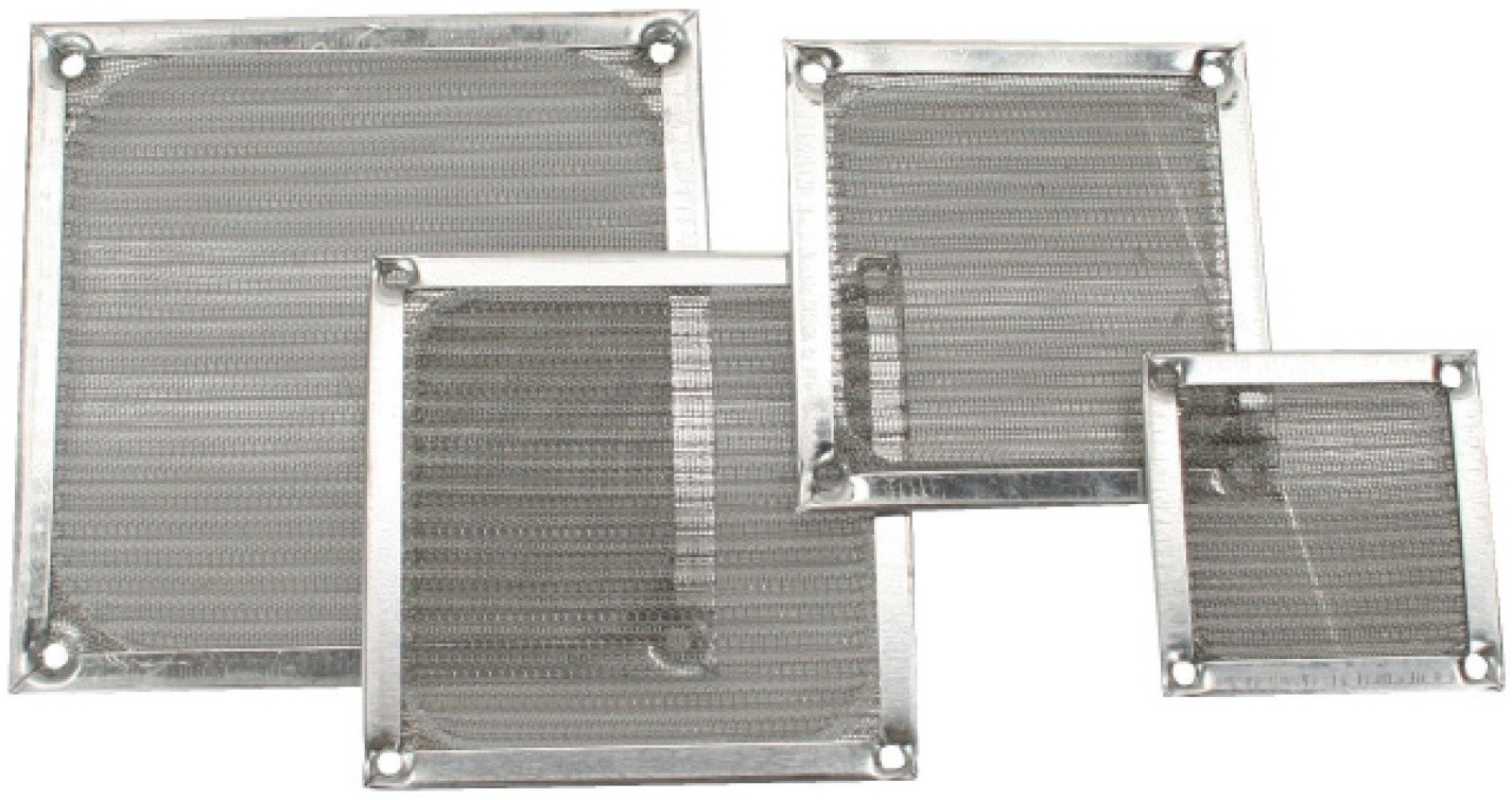 InLine Grille en aluminium 92 mm argenté