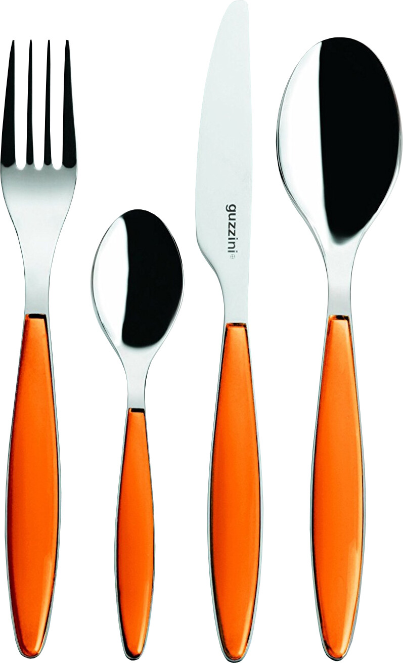 Guzzini Ménagère Feeling 24 pièces orange