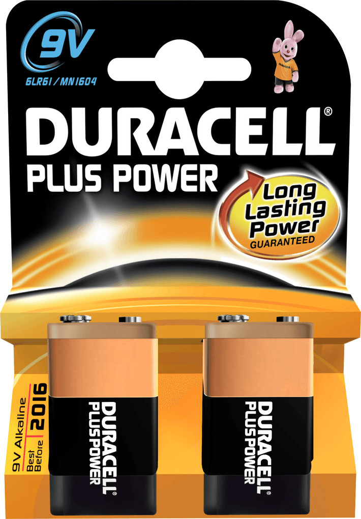 Photos - Battery Duracell 2x Plus Power MN1604/6LF22 Alkaline 9V 