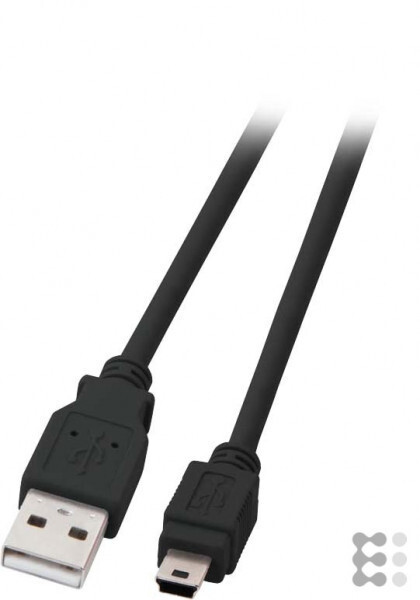 EFB Elektronik Câble USB 2.0 A - Mini-B 5pol. 1,5m noir (K5250SW.1,5)