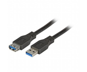 EFB Elektronik USB 3.0 Verlängerungskabel A-A St-Bu 3,0m schwarz
