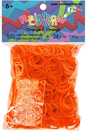 Rainbow Loom Recharge élastiques: orange (600 pièces)