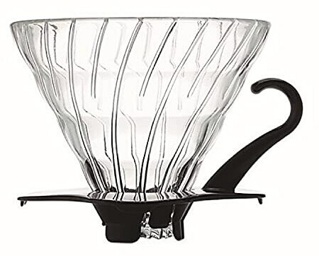 Hario Porte-filtre en verre VDG-02B (V60 02) noir