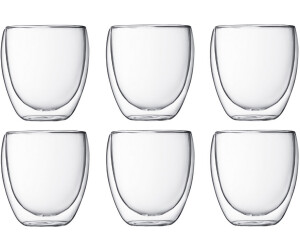 Set de 6 verres double paroi en verre latte Amo 350 ml - Vialli Design