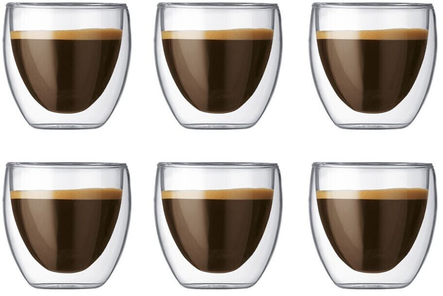 Bodum Pavina Glas doppelwandig 0 08 Ltr. 6er Set ab 49 00 Preisvergleich bei idealo