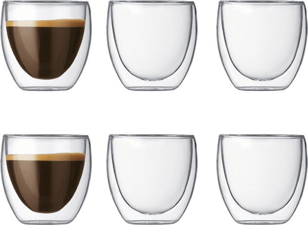 Bodum Pavina Set 6 verres double paroi 0,08 L