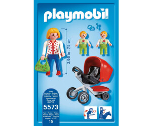 mama con carrito de gemelos playmobil