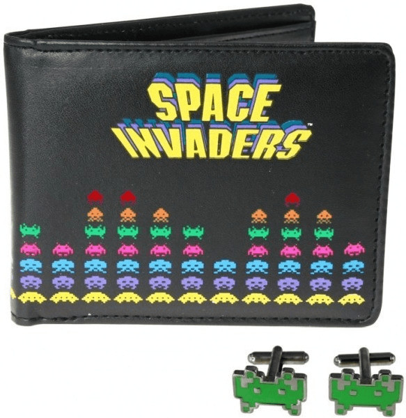 Fifty Concepts Space Invaders Wallet And Cufflink Set