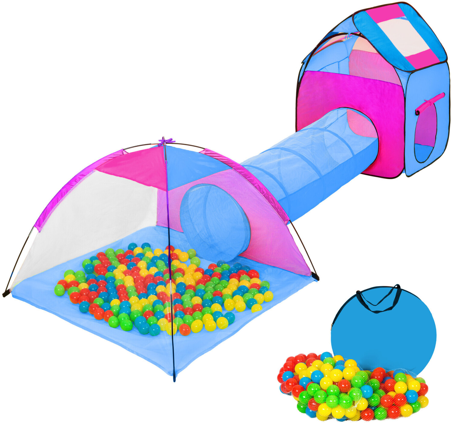 TecTake Tente igloo pour enfants avec tunnel tente de jeu + 200 balles + sac