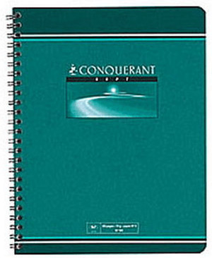 Conquerant Cahier spirale 17x22 quadrillé 5x5 100 pages