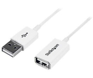 StarTech 3m USB 2.0 Verlängerungskabel A auf A - Stecker/Buchse - Weiß  (USBEXTPAA3MW) ab 8,19 €