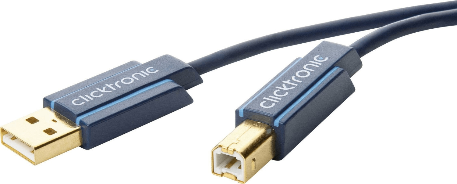 Clicktronic Câble USB 2.0 A/B 3m (70097)