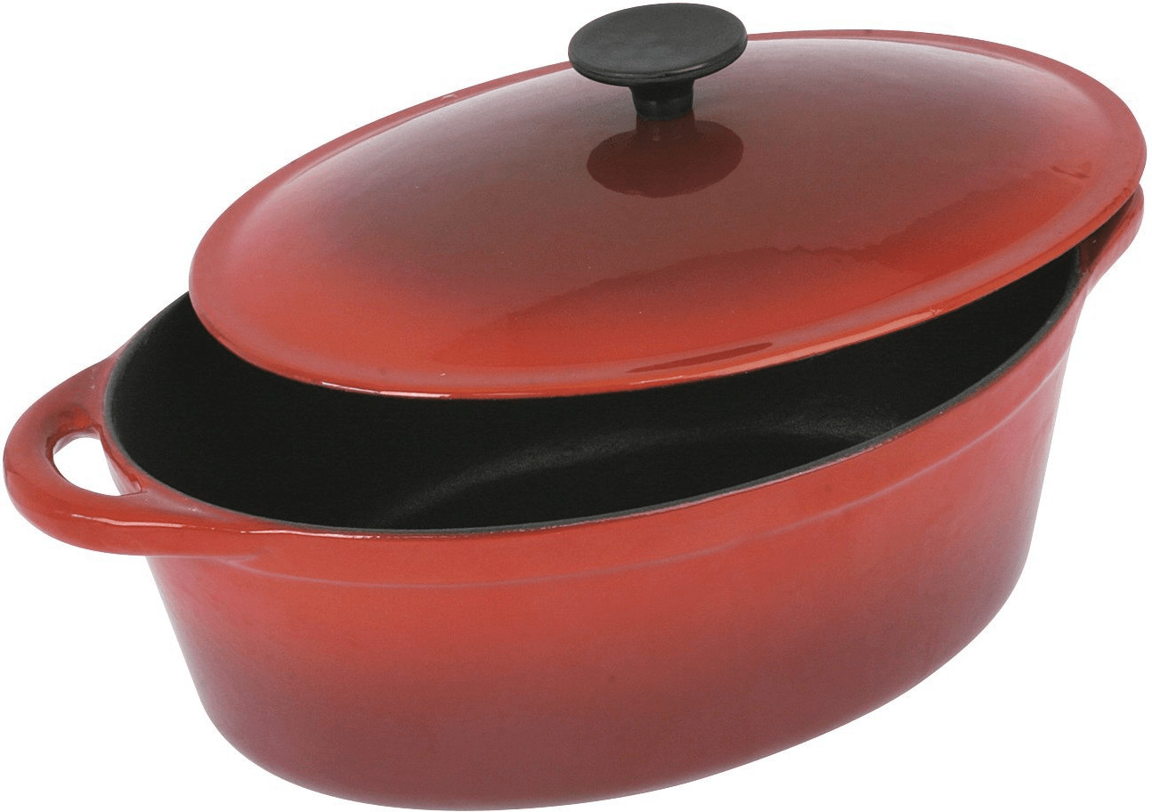 Crealys Cocotte ovale 28 cm rouge flamme