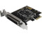 StarTech 4 Port Seriell RS232 PCI Express Schnittstellenkarte (PEX4S553B)