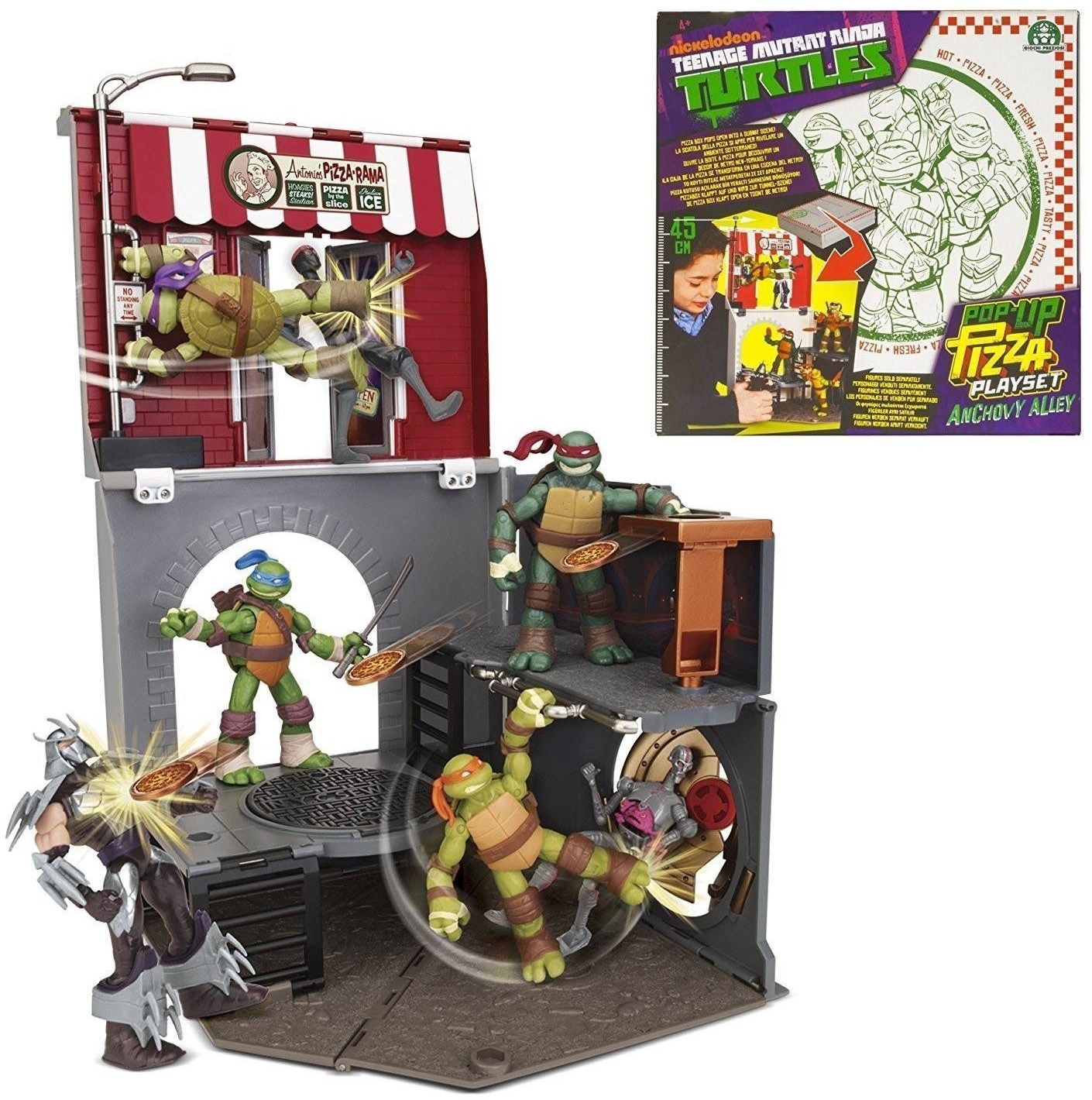 Flair Teenage Mutant Ninja Turtles Pop-Up Pizza Playset Anchovy Alley