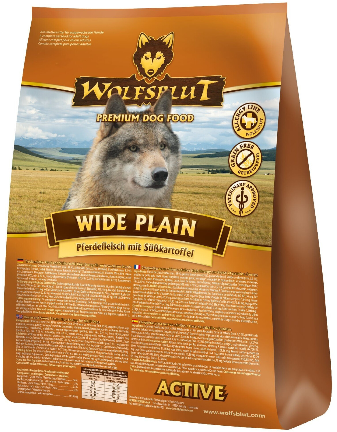 Wolfsblut Wide Plain Active High Energy 15kg