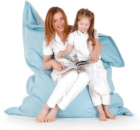 Beliani Pouf géant XXL 140 x 180 cm bleu clair