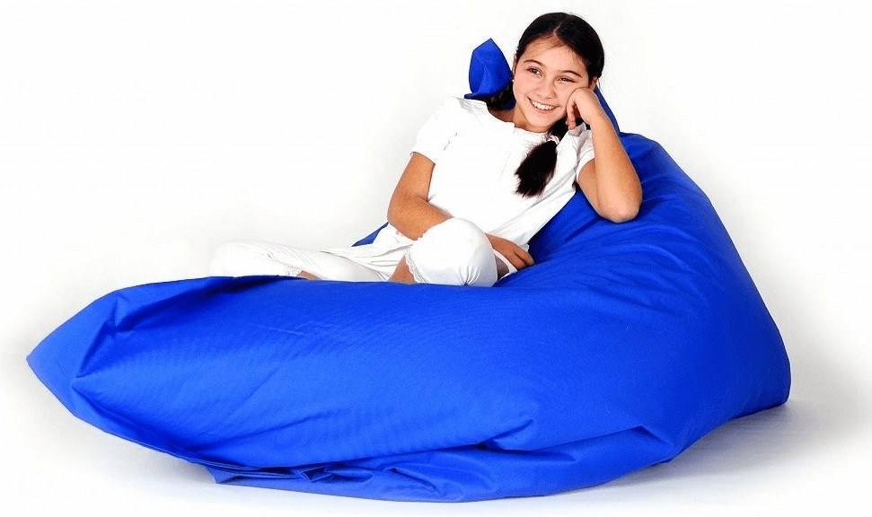 Beliani Pouf géant XXL 140 x 180 cm bleu