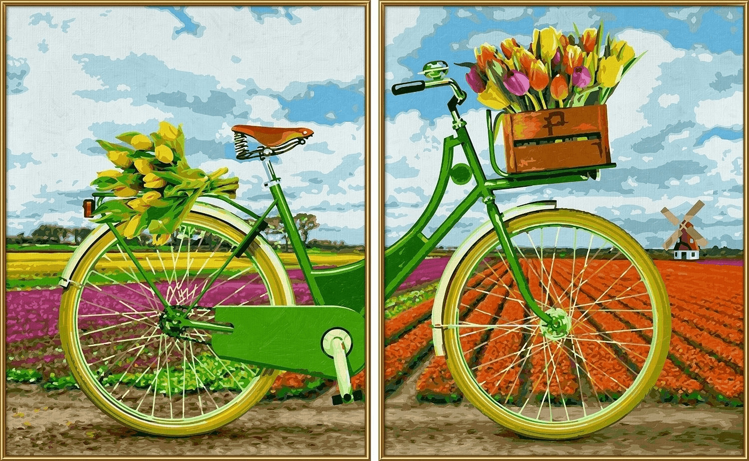 Schipper Peinture par numéros - Diptyque Vélo hollandais