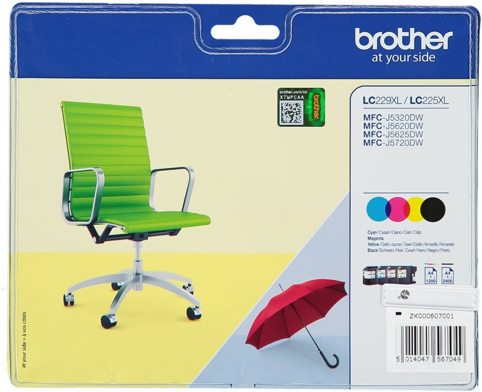 Brother LC-229XL Multipack 4 couleurs (LC229XLVALBPDR)
