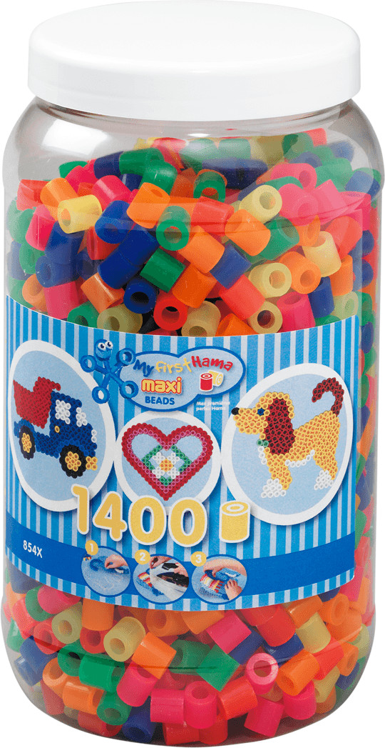 Hama Pot de 1400 perles maxi (8542)