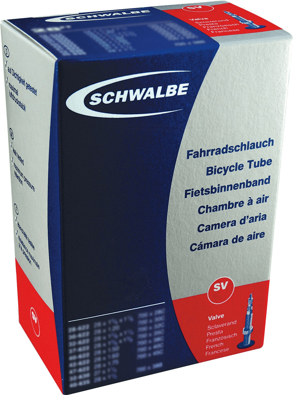 SCHWALBE Schlauch 28 SV20 80 mm extralight, 7,50 €