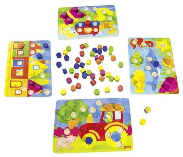 Goki Le jeu de cubes colorés (56705)