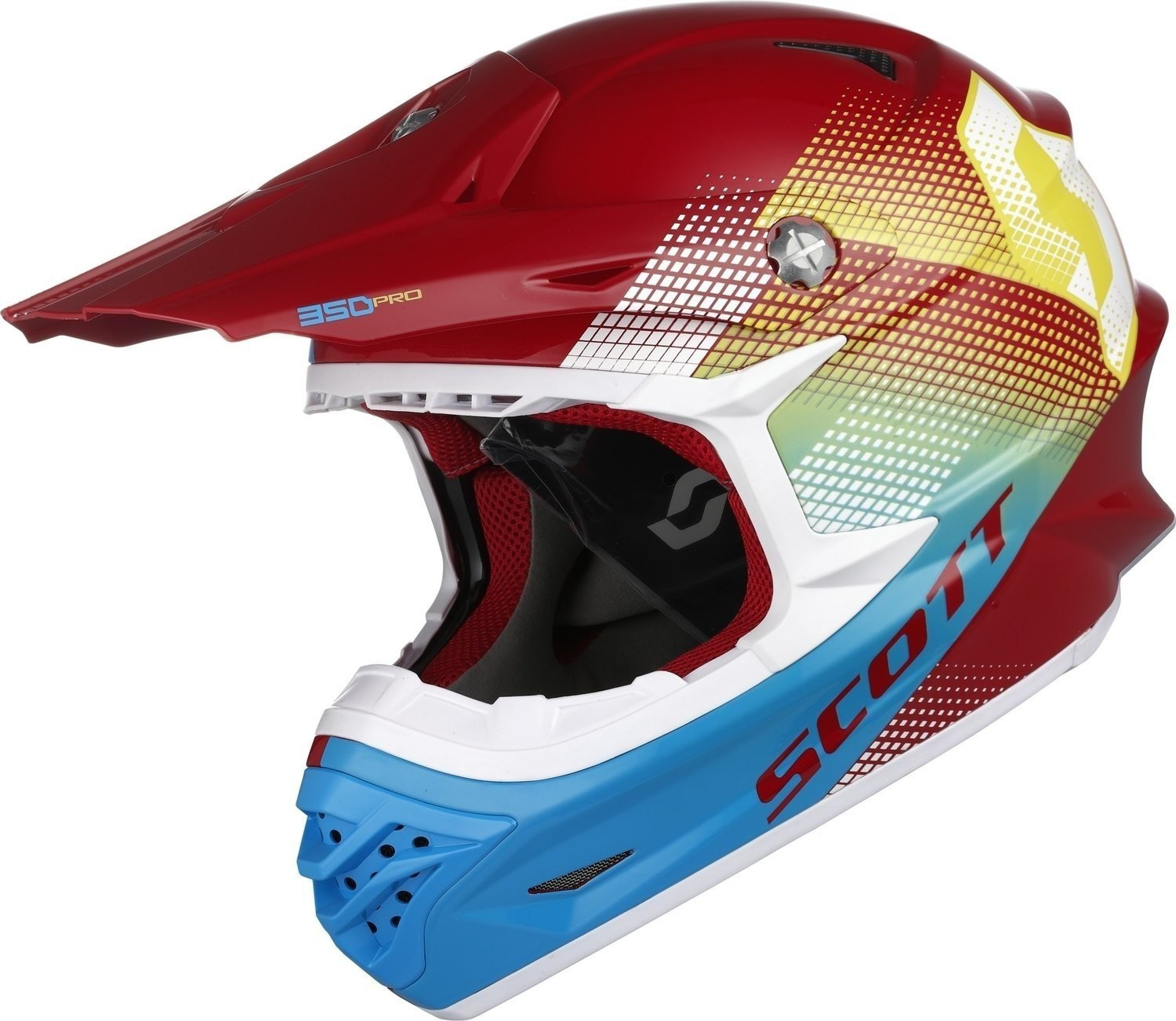 Scott 350 Pro Dirt rouge/bleu