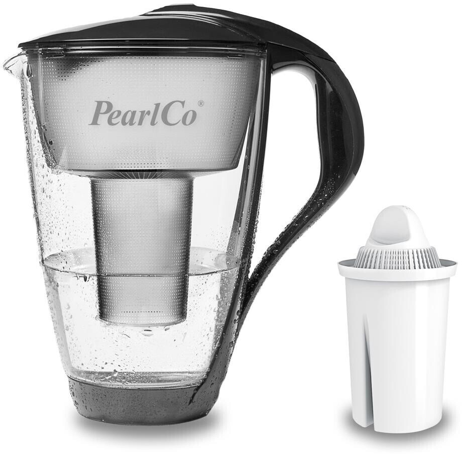 PearlCo Glas-Wasserfilter classic inkl. 1 Filterkartusche anthrazit