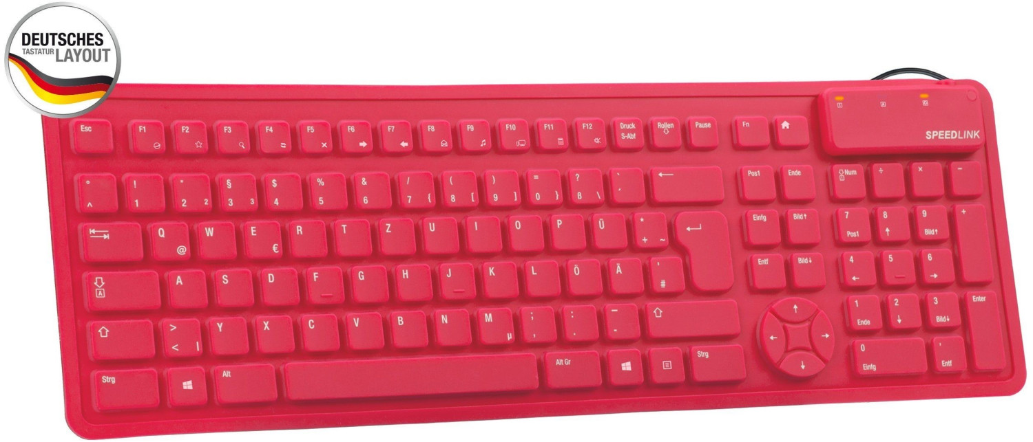 Speedlink RUGG Flexible Silicone Keyboard (rouge) DE