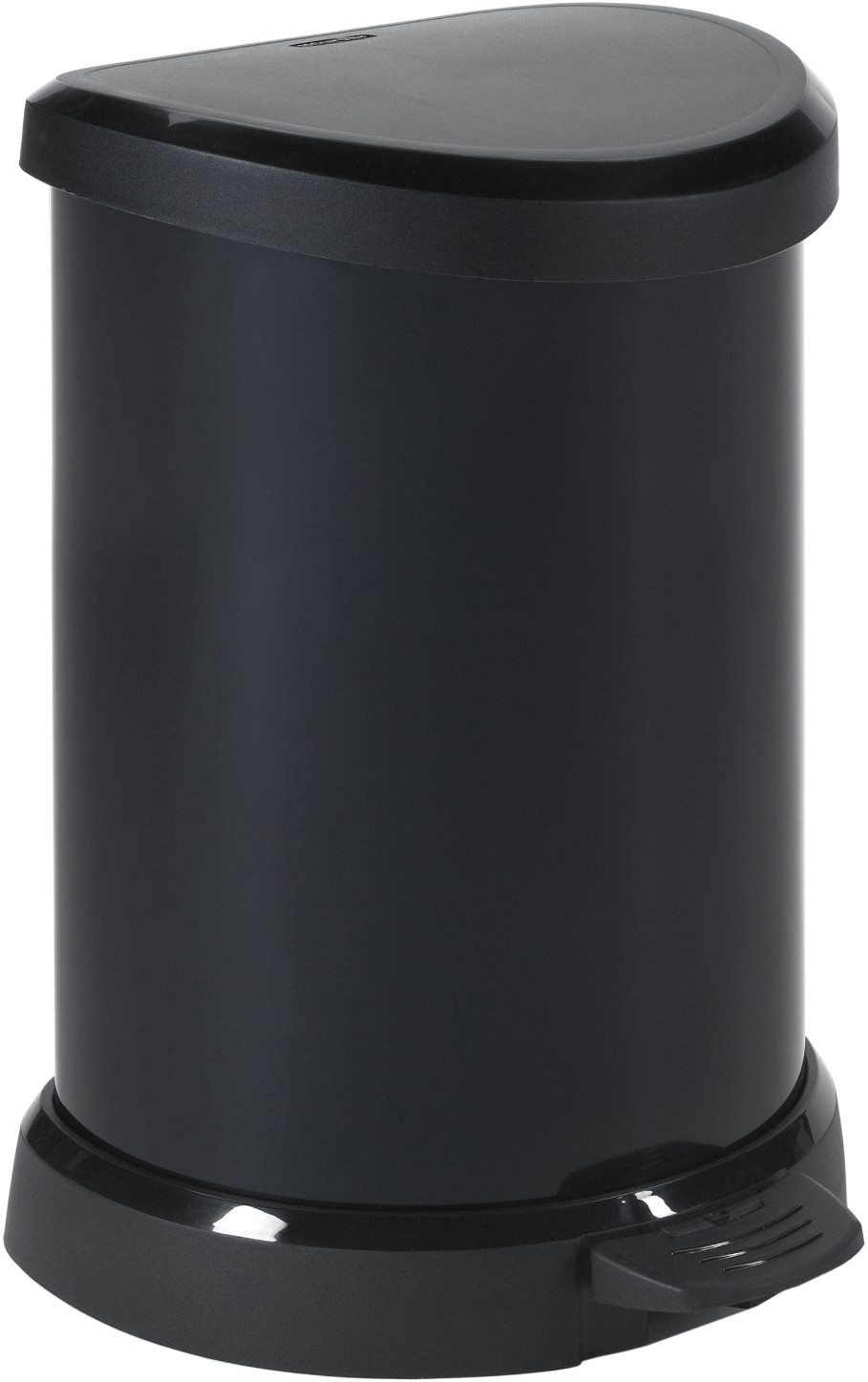 Curver Poubelle à pédale Metallics noir 20 L