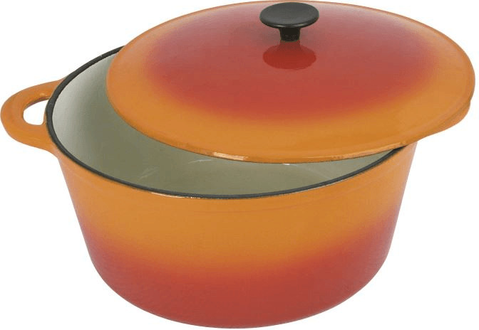 Crealys Cocotte ronde 26 cm orange flamme