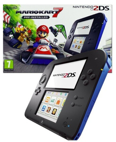 Nintendo 2DS schwarz-blau + Mario Kart 7, Bild 4