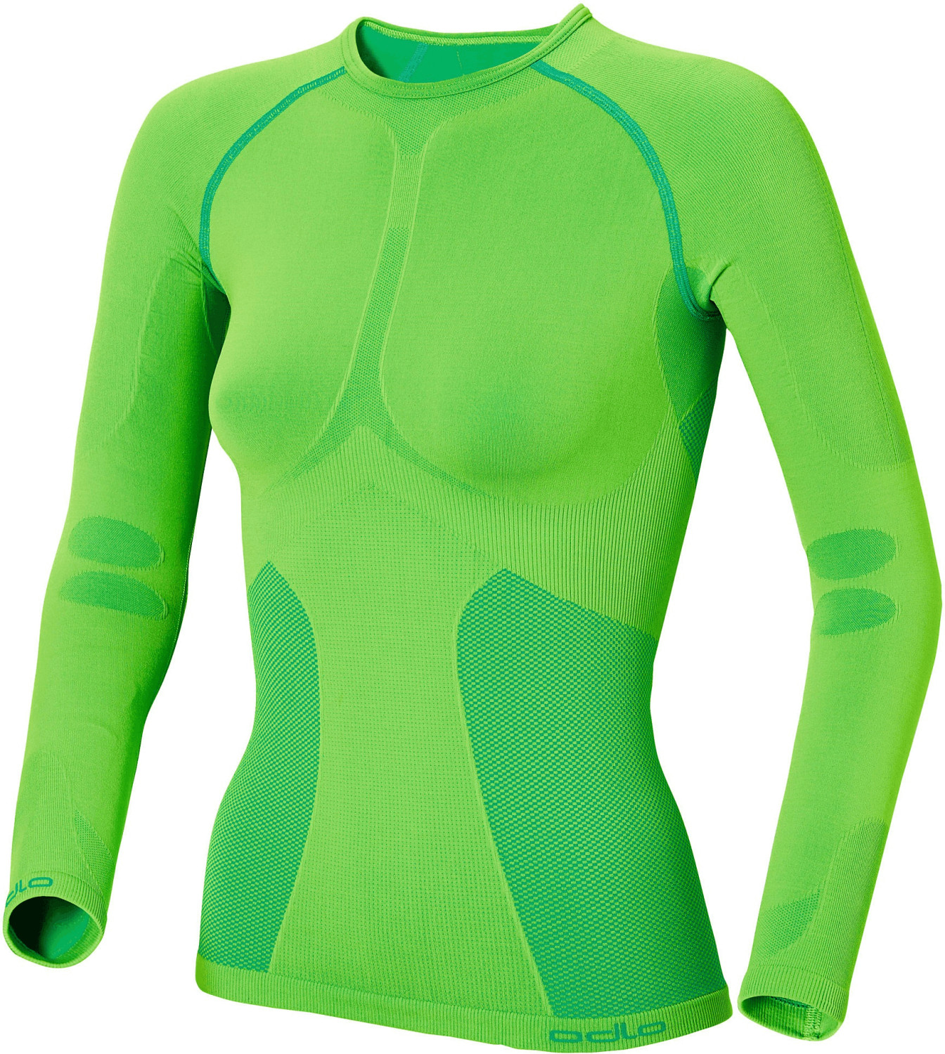 Odlo Shirt l/s Crew Neck Evolution Warm Women (180901) green flash / emerald