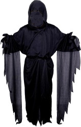 Photos - Fancy Dress Smiffy's Smiffy's Screamer Ghost Robe, Black