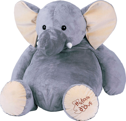 Histoire d'Ours Éléphant super géant 80 cm