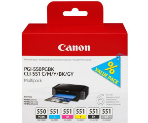 Cartouches d'encre pour Canon PGI-580 / CLI-581 XL Incl. Photo bleu, Lot de  6