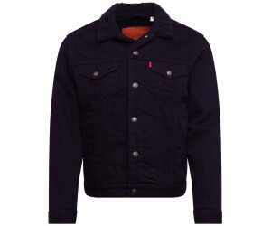 Black denim sherpa jacket levis outlet