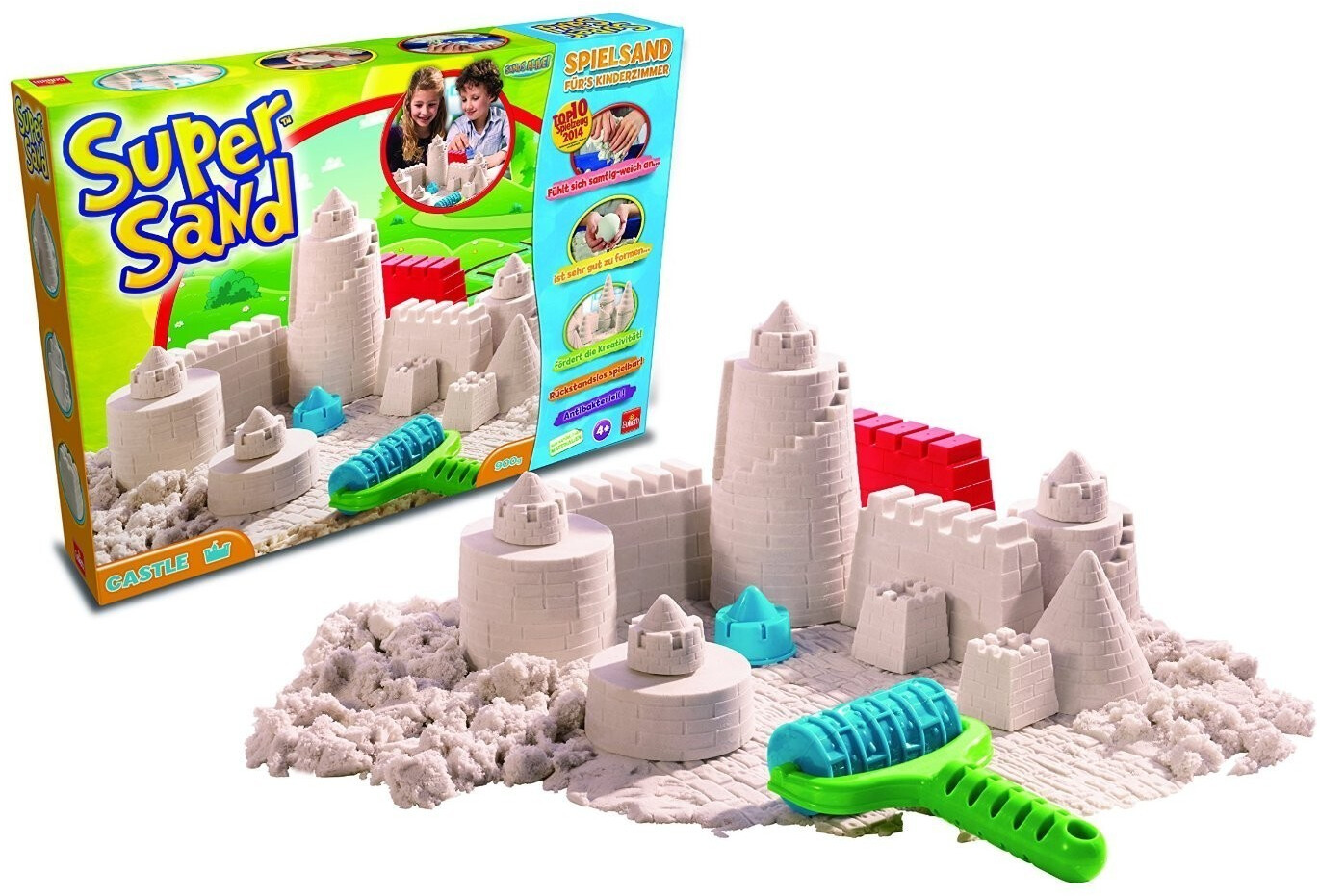 Goliath Super Sand Baril 4kg - Sable Magique à Modeler Blanc, Idéal Créativité Enfant