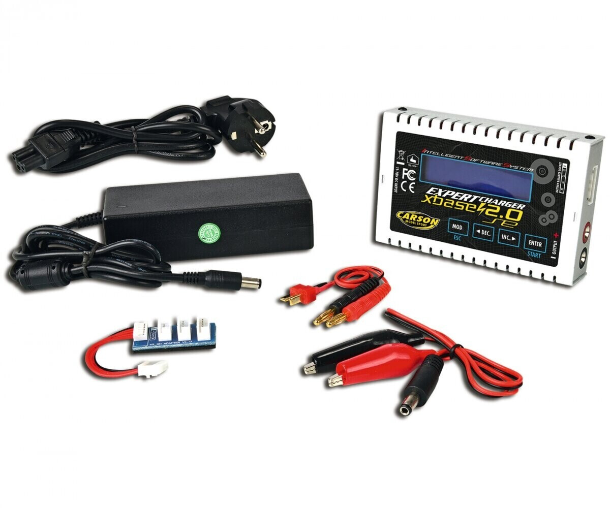 Chargeur Expert Carson NiMH 1A Pour Batterie RC 7.2V 6 éléments - Chargeur Secteur Avec Prise Tamiya (auto-stop Après Charge)