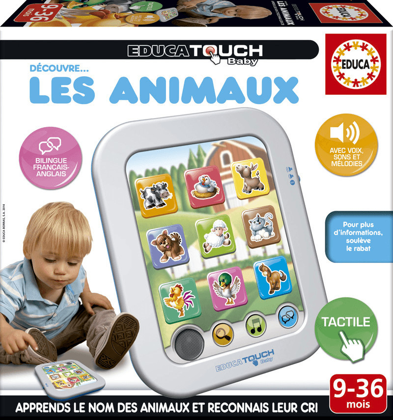 Educa Borrás Touch Baby - Découvre les Animaux