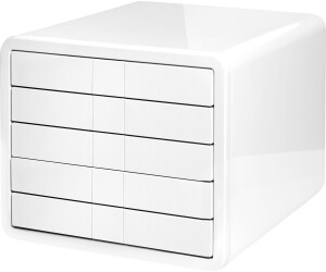 HAN Schubladenbox SYSTEMBOX 1401 in schwarz Aufbewahrungsbox mit Schubladen 2er Set Ordnungsbox DIN A4