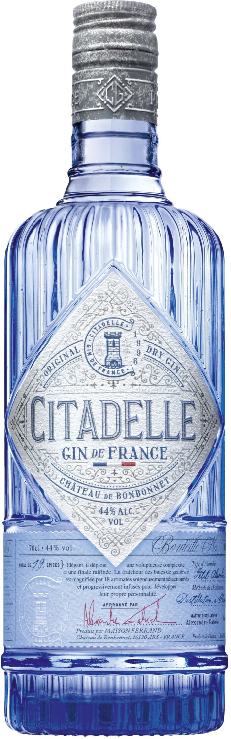 CITADELLE Gin - Gin - 44% Alcool - Origine : France - Bouteille 1L :  : Epicerie