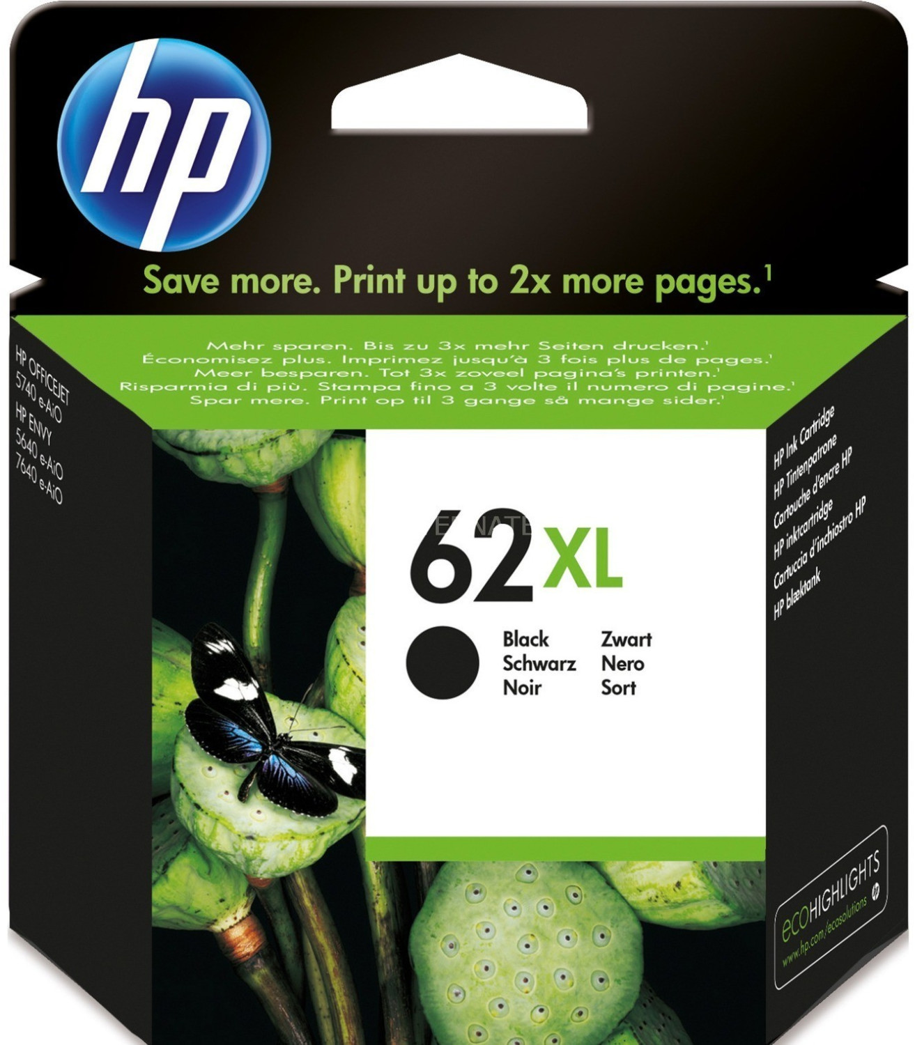 HP 62XL Cartouche d'encre noire grande capacité authentique (C2P05AE) pour  Officejet Mobile 250, Envy 5540/5640/7640, Officejet 5740 - Cdiscount  Informatique