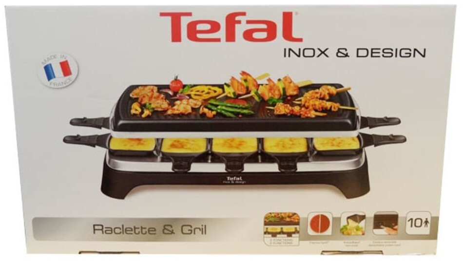 Tefal Tefal RE458812 Raclette Inox & Design pour 10